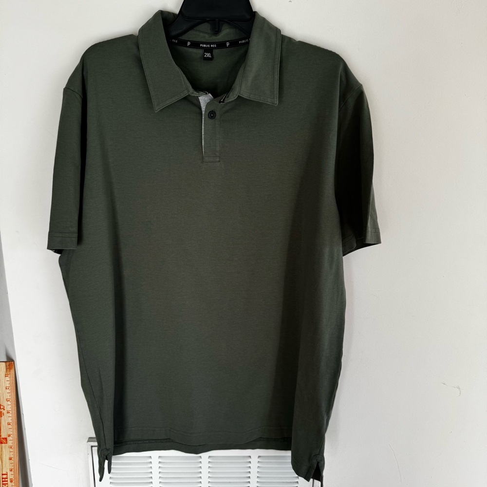 Public Rec Pima Cotton green polo‎ size 2XL casual